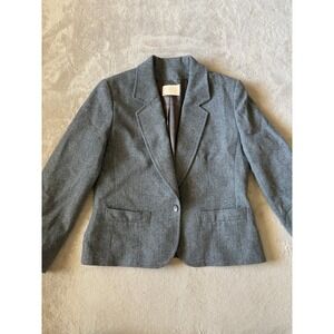 VTG Womens Pendleton 100% Virgin Wool Classic Gray Women's Blazer size 10‎